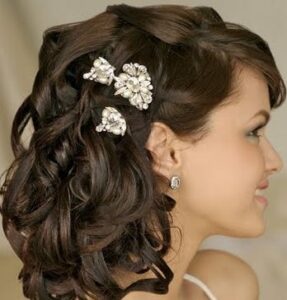 semi recogido novia