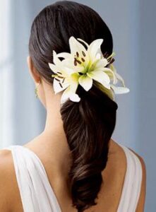 semi recogido novia